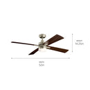 Kichler 330140 Lija 52" Ceiling Fan with LED Light