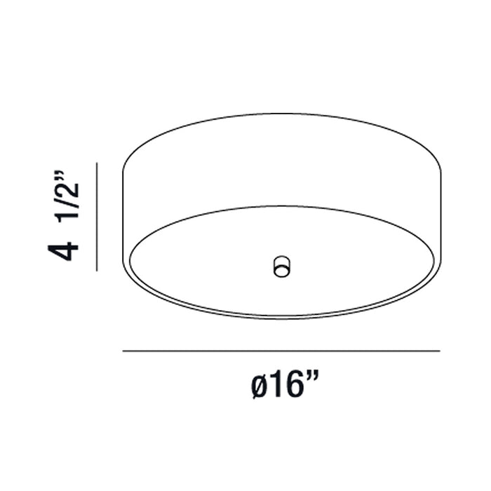 Eurofase 33227 Element 1-lt 16" LED Flush Mount