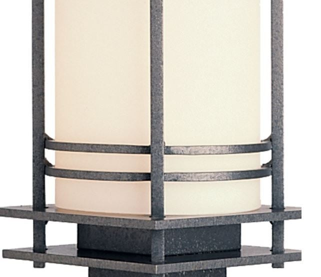 Hubbardton Forge 335796 Banded 1-lt 13" Tall Outdoor Post Light