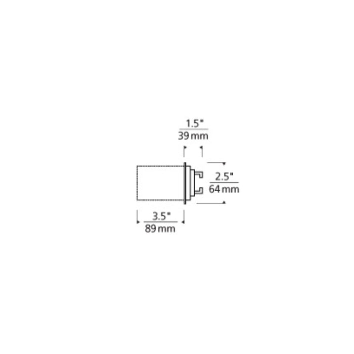 Tech 700WMOP2SQ Wall Monorail 2" Square Single Feed Power Canopy