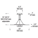 Tech 700TDPNT22 Ponte 5-lt 22" LED Pendant