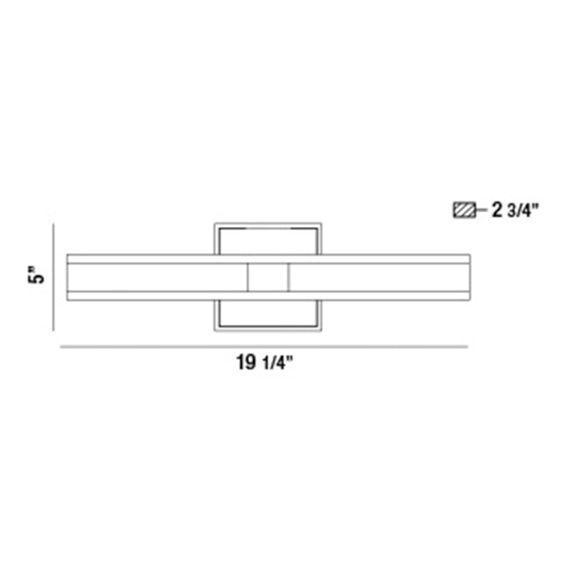 Eurofase 34106 Fanton 2-lt 19" LED Vanity
