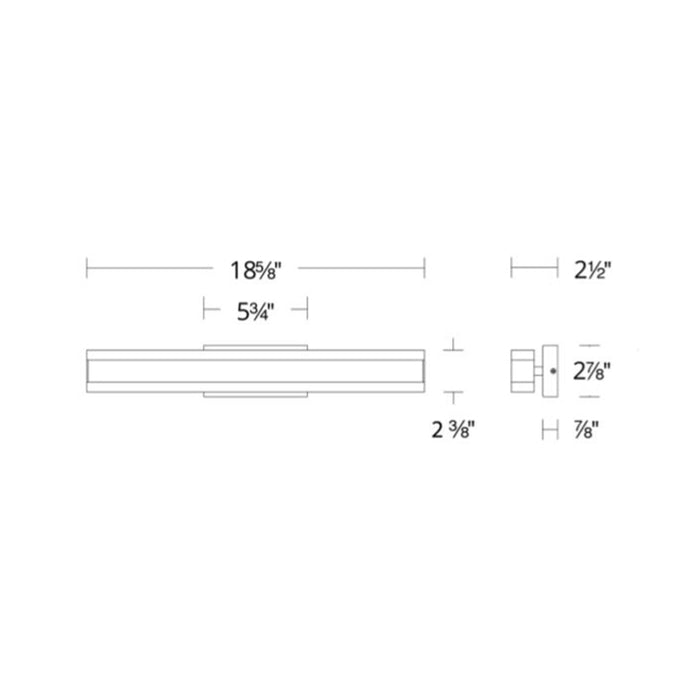 Modern Forms WS-34119 Cinch 1-lt 19" LED Bath Sconces