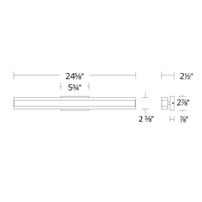Modern Forms WS-34125 Cinch 1-lt 25" LED Bath Sconces