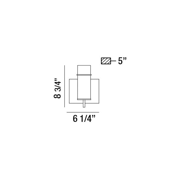 Eurofase 34133 Pista 1-lt 9" Tall Wall Sconce