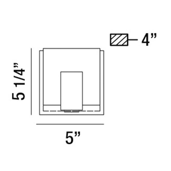 Eurofase 34142 Canmore 1-lt 5" LED Wall Sconce