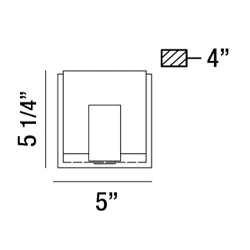 Eurofase 34142 Canmore 1-lt 5" LED Wall Sconce