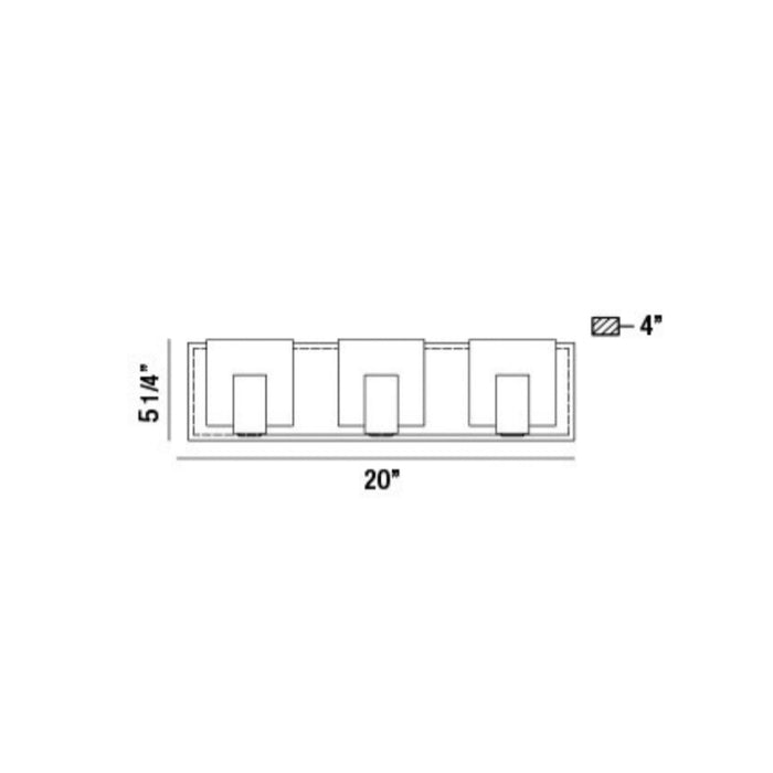 Eurofase 34143 Canmore 3-lt 20" Wide LED Bath Bar