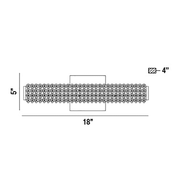 Eurofase 34156 Sassi 1-lt 18" LED Wall Mount