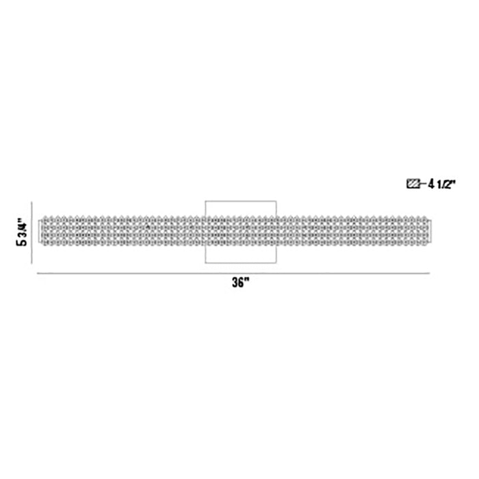 Eurofase 34158 Sassi 1-lt 36" LED Wall Mount