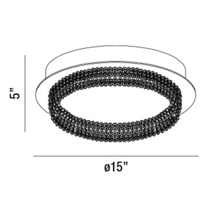 Eurofase 34159 Sassi 1-lt 15" LED Flush Mount