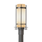Hubbardton Forge 345895 Banded 1-lt 22" Tall Outdoor Post Light