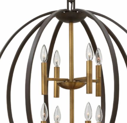 Hinkley 3468 Euclid 8-lt 28" LED Chandelier