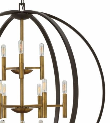 Hinkley 3469 Euclid 12-lt 36" LED Chandelier