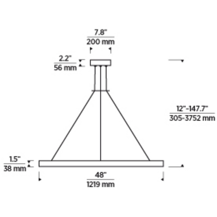 Tech 700FIA48 Fiama 1-lt 48" LED Suspension