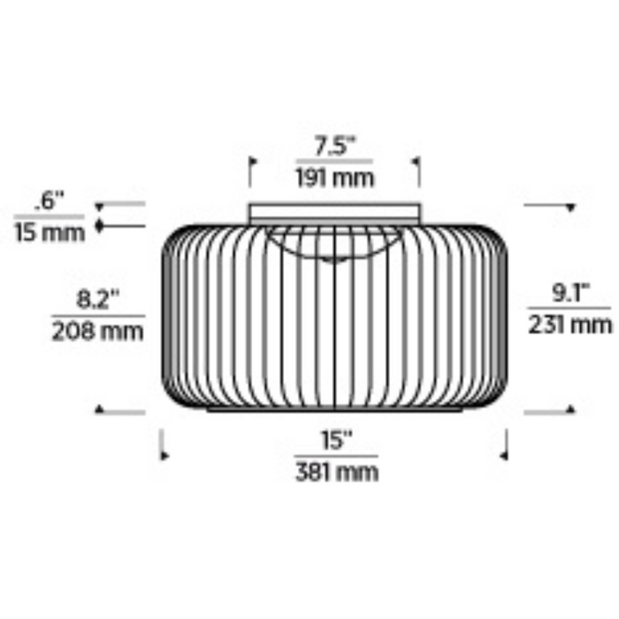 Tech 700FMKAI15 Kai 15 1-lt 15" LED Flush Mount