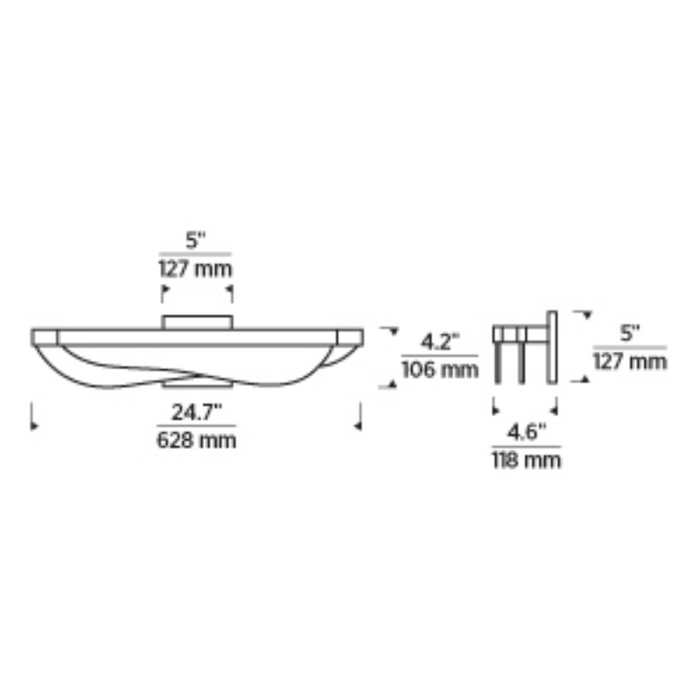 Tech 700BCNYR25 Nyra 25 2-lt 25" LED Bath Bar