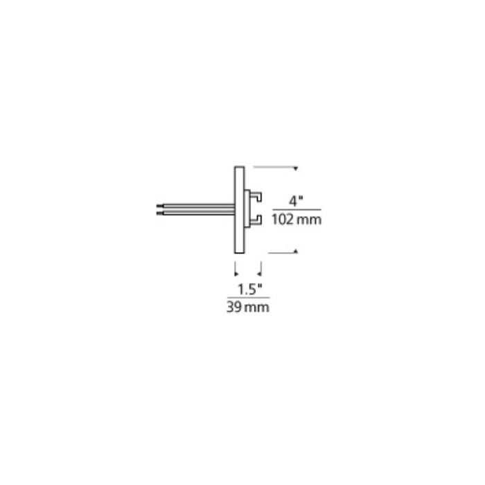 Tech 700WMOP4R Wall Monorail 4" Round Single Feed Power Feed Canopy