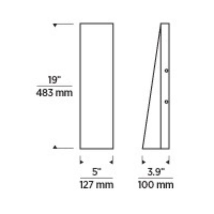 Tech 700OWPIT19 Pitch 19 1-lt 19" Tall LED Indoor/Outdoor Wall Sconce