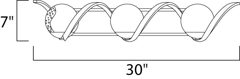 Maxim 35106 Curlicue 3-lt 30" Bath Vanity