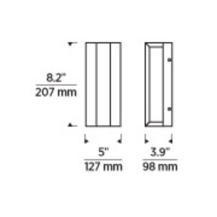 Tech 700OWWND8 Windfall 8 1-lt 8" Tall LED Outdoor Wall Sconce