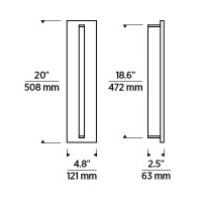 Tech 700OWLYD Lloyds 2-lt 20" Tall LED Indoor/Outdoor Wall Sconce