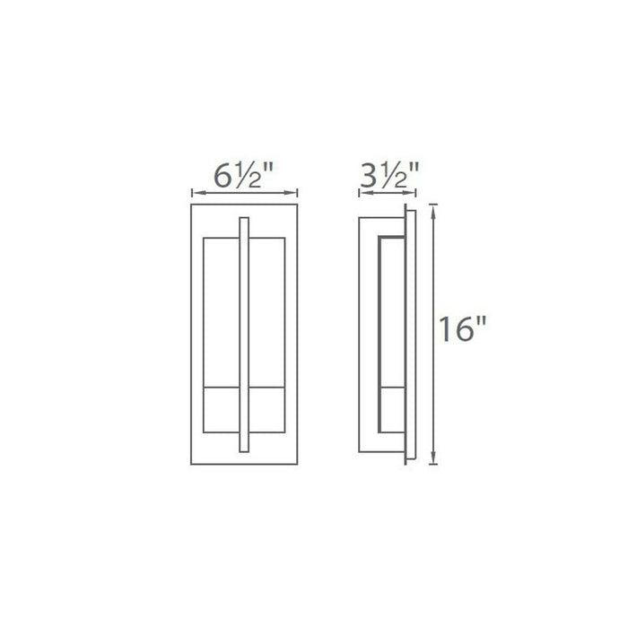 Modern Forms WS-W35516 Omni 1-lt 16" Tall LED Outdoor Wall Light