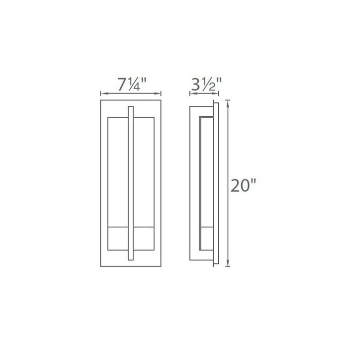 Modern Forms WS-W35520 Omni 1-lt 20" Tall LED Outdoor Wall Light