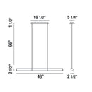 Eurofase 35684 Shaw 48" LED Linear Chandelier