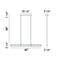 Eurofase 35684 Shaw 48" LED Linear Chandelier