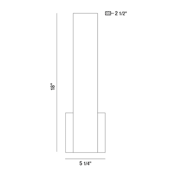 Eurofase 35703 Annette 1-lt 18" Tall LED Wall Sconce