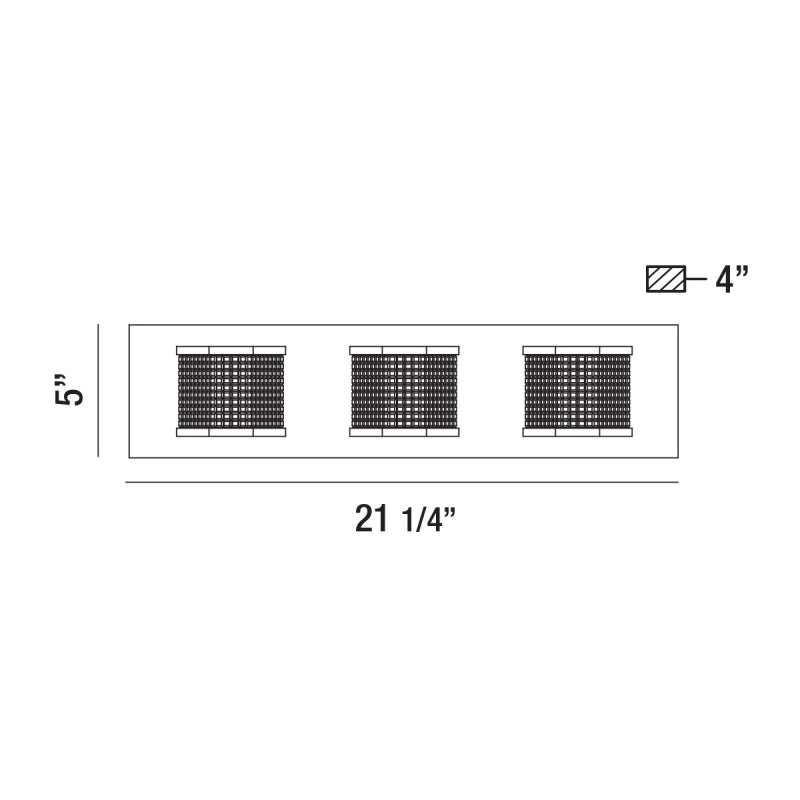 Eurofase 35719 Belgroue 3-lt 21" LED Vanity Light
