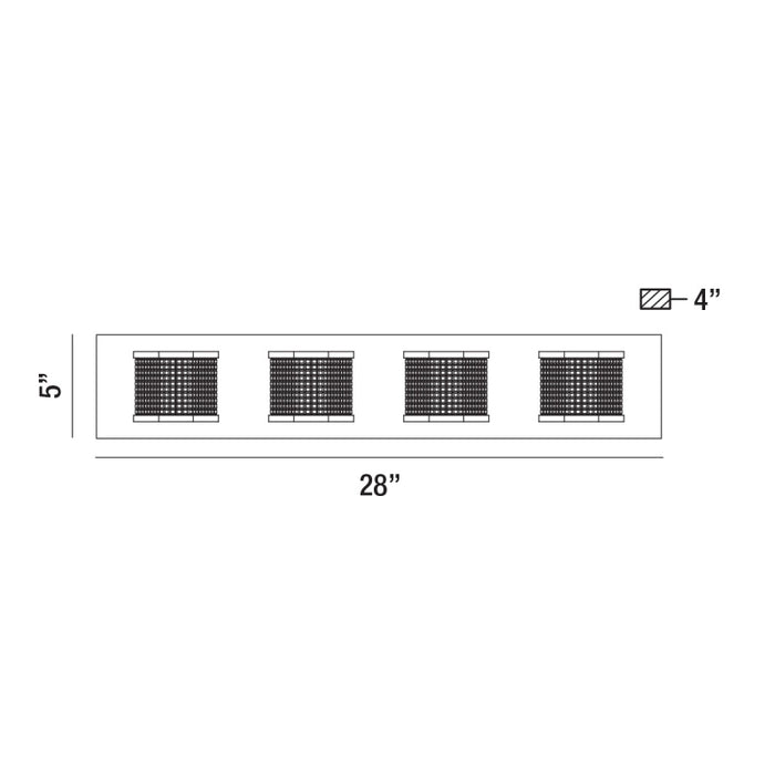 Eurofase 35720 Belgroue 4-lt 28" LED Vanity Light