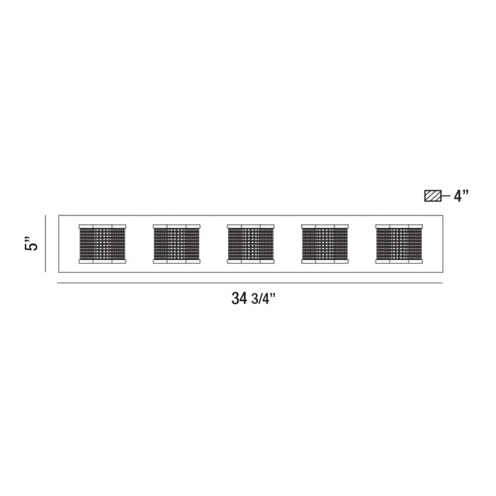 Eurofase 35721 Belgroue 5-lt 35" LED Vanity Light