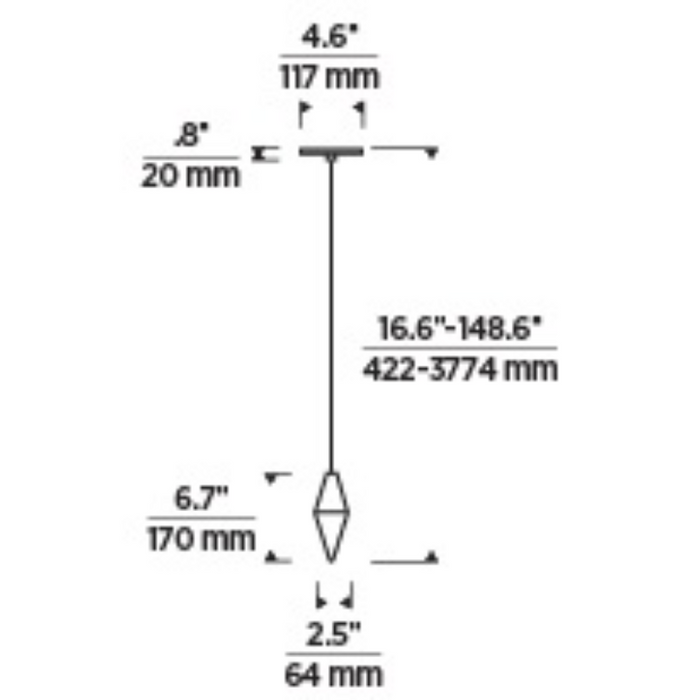 Tech 700TRSPTRT1 Turret 1-lt 3" LED Pendant