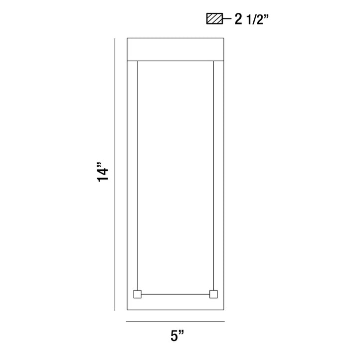 Eurofase 35887 Kabo 1-lt 14" LED Outdoor Surface Mount