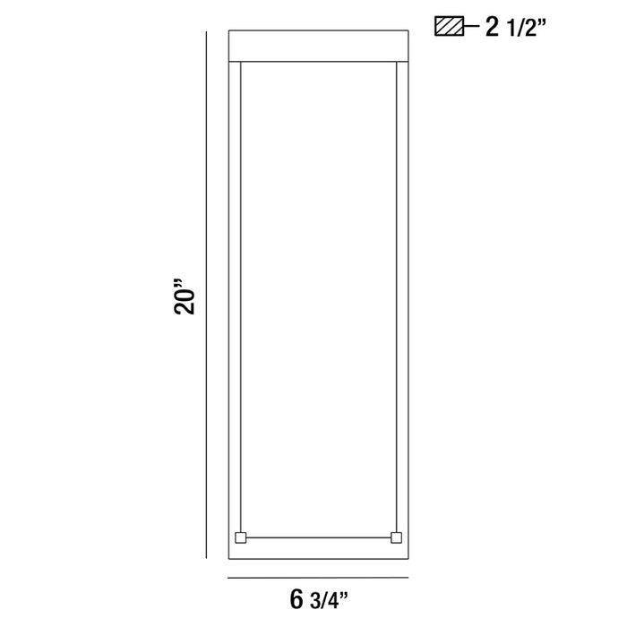 Eurofase 35888 1-lt 20" Tall LED Outdoor Wall Mount