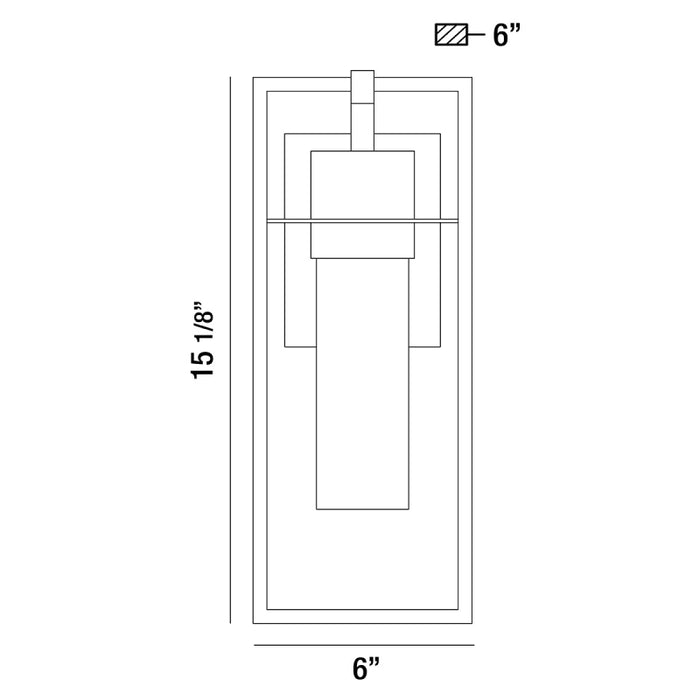 Eurofase 35890 Cooper 1-lt 15" LED Outdoor Wall Mount