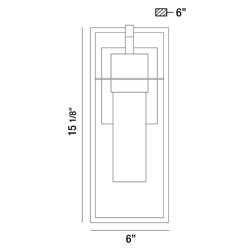 Eurofase 35890 Cooper 1-lt 15" LED Outdoor Wall Mount