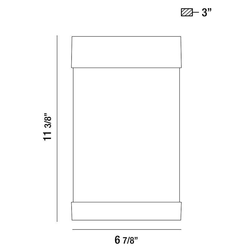 Eurofase 35891 1-lt 11" Tall LED Outdoor Wall Mount