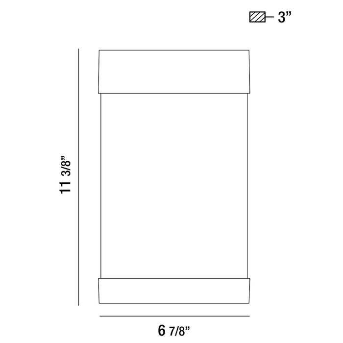 Eurofase 35891 1-lt 11" Tall LED Outdoor Wall Mount