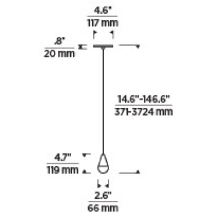 Tech 700TRSPCPA1 Cupola 1-lt 3" LED Pendant