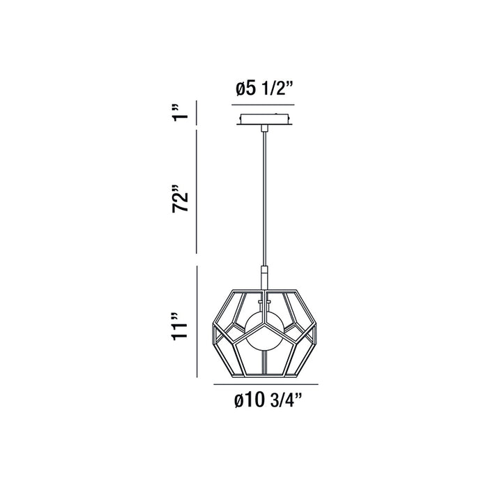 Eurofase 35902 Norway 1-lt 11" LED Pendant