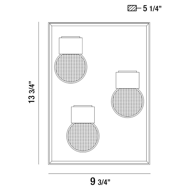 Eurofase 35934 Gibson 3-lt 13" Tall LED Outdoor Wall Light