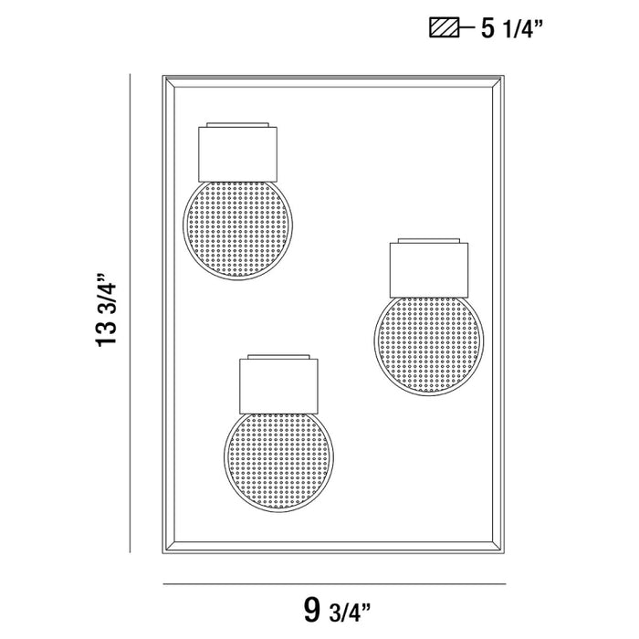 Eurofase 35934 Gibson 3-lt 13" Tall LED Outdoor Wall Light