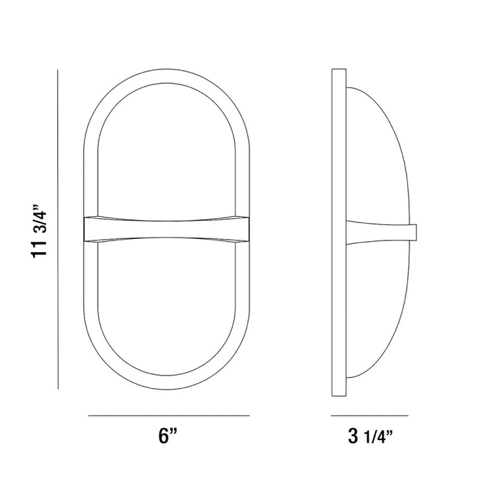 Eurofase 35988 Osler 1-lt 12" Tall LED Outdoor Wall Sconce