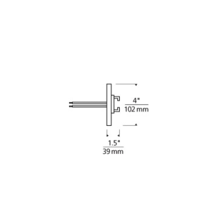 Tech 700WMOP4R60E Wall Monorail 4" Round Power Single Feed Canopy With 60W LED Transformer