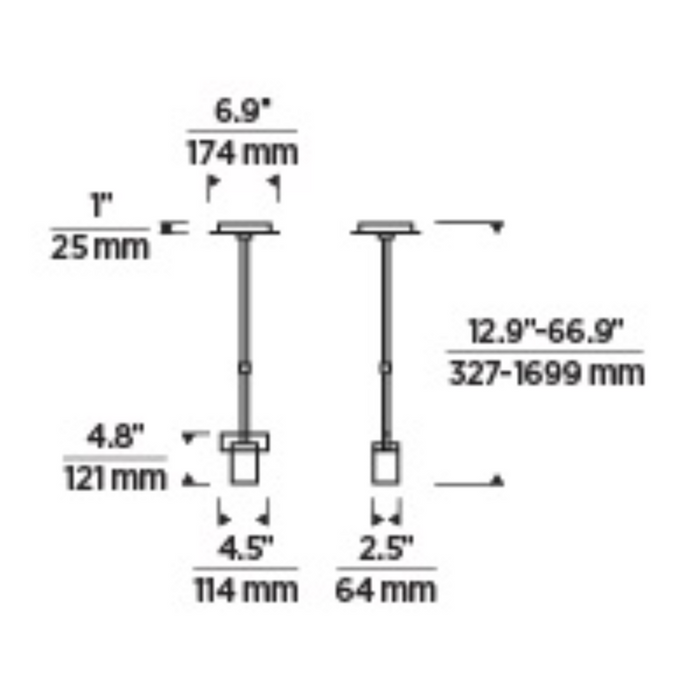 Tech 700TDESF5 Esfera 1-lt 5" LED Pendant