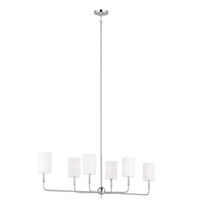 Sea Gull 3609306EN Foxdale 6-lt 44" LED Linear Chandelier