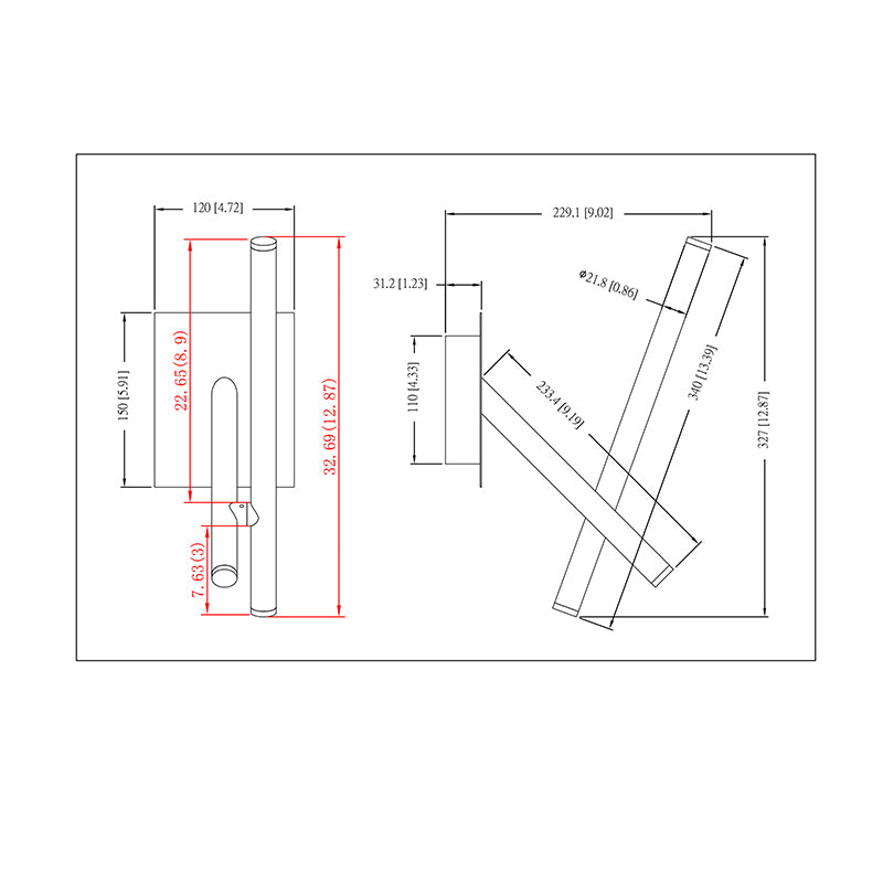 Eurofase 36252 Crossroads 3-lt 13" Tall LED Wall Sconce